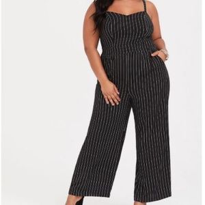 Torrid STRIPE WIDE LEG CHALLIS Dress Jumpsuit 6 30